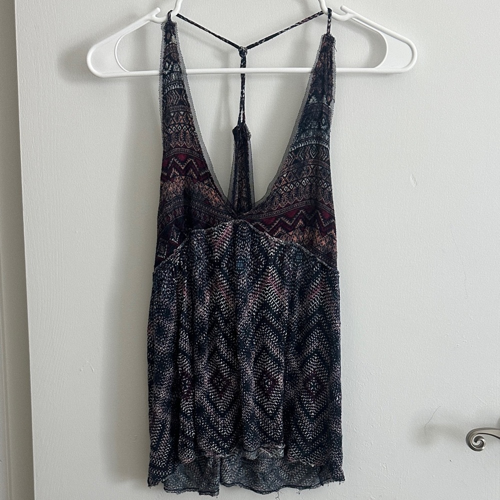 Bohemian Patterned Sleeveless Top